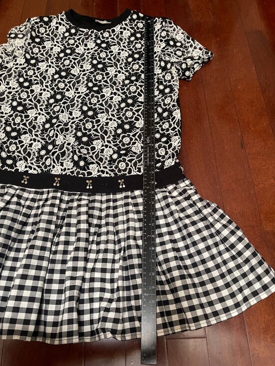 Zara Trafaluc lace & gingham dress 🖤🤍 - Picture 6 of 8